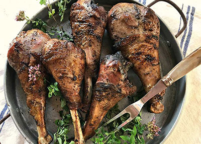 	Smokey Spiced Grilled Turkey Legs	 