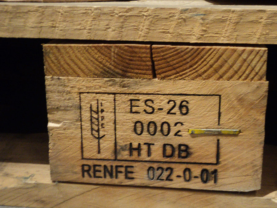 Pallet marked as Heat Treated