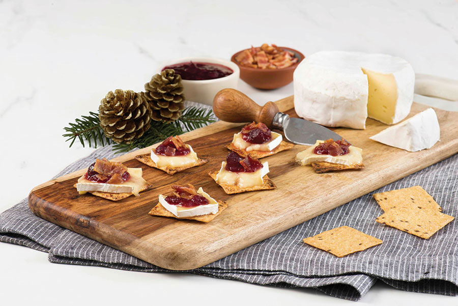 Bacon Baked Brie and Cranberry Melts