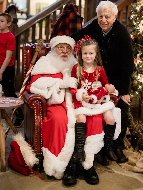 Wayne Lanning as Santa with Bob Timberlake