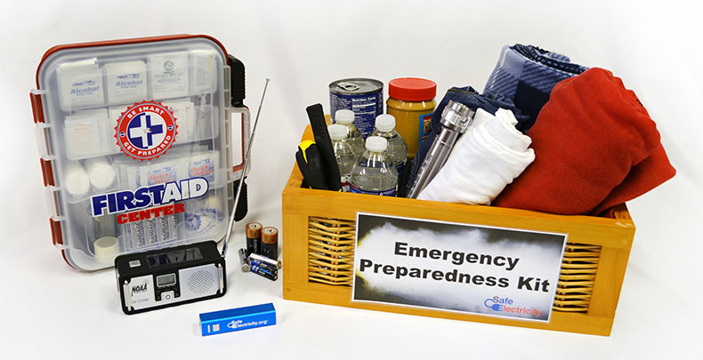 Prepare a storm kit to help you get through a power outage. - Safe