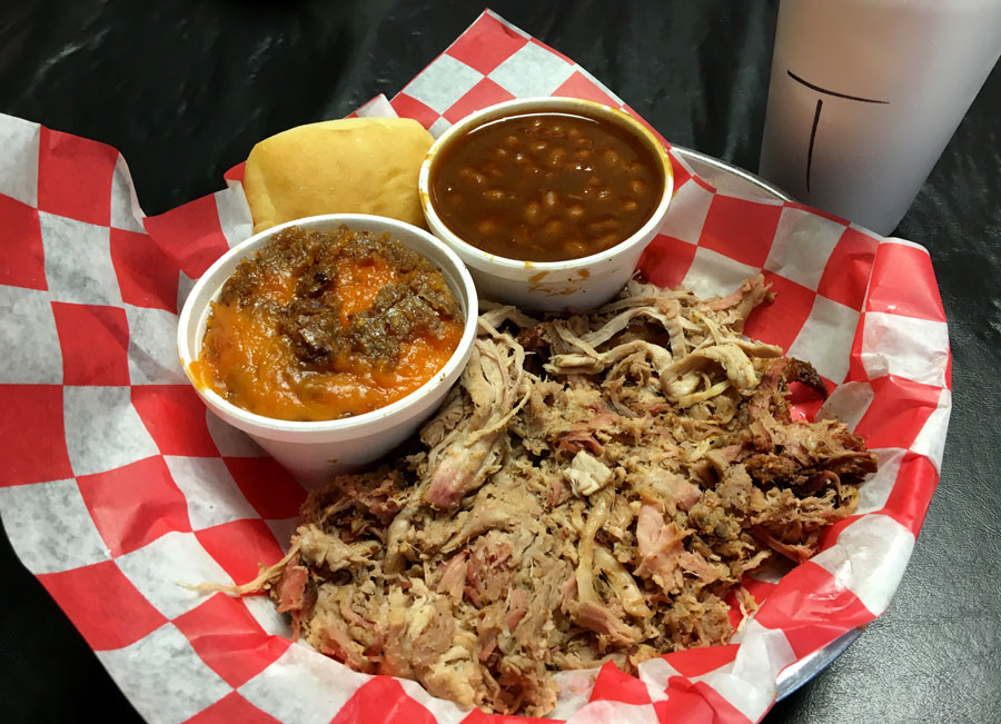 Barbeque plate at JD's Smokehouse