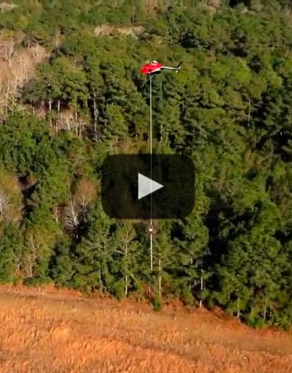  Tree Trimming by Helicopter Video