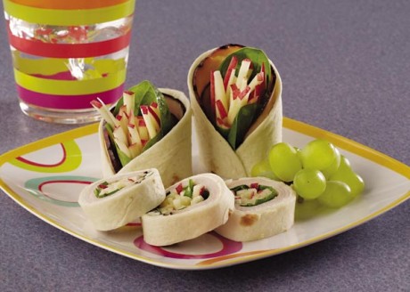 Kids like crunching the apple strips tucked in these Turkey and Apple Roll-ups.