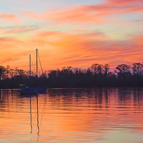 Each December my family and I travel to the Little Washington waterfront to watch the stunning winter sunsets. —Beki Dougal, Greenville