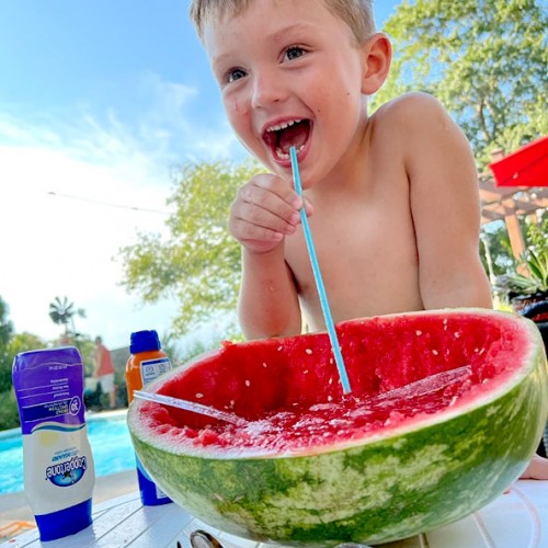 Our church (Snow Hill Church) held a “Friends and Family Day” and my grandson Cage Kornegay sure loved slurping watermelon through a straw! Summertime fun! —Robert B. Kornegay, Mount Olive, Tri-County EMC 