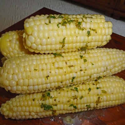 Cooler Corn with Cilantro Lime Butter  