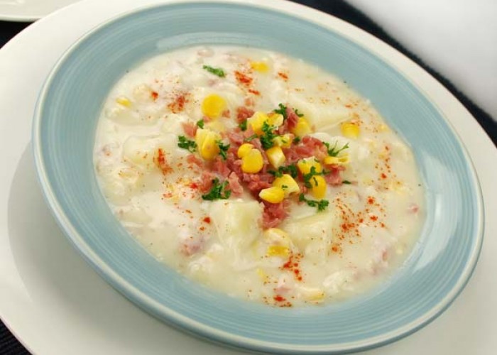 Easy Corn-Ham Chowder (microwave)