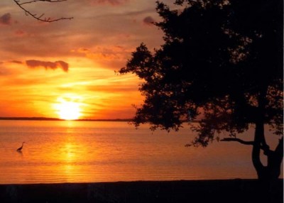 The sunset on Currituck Sound
