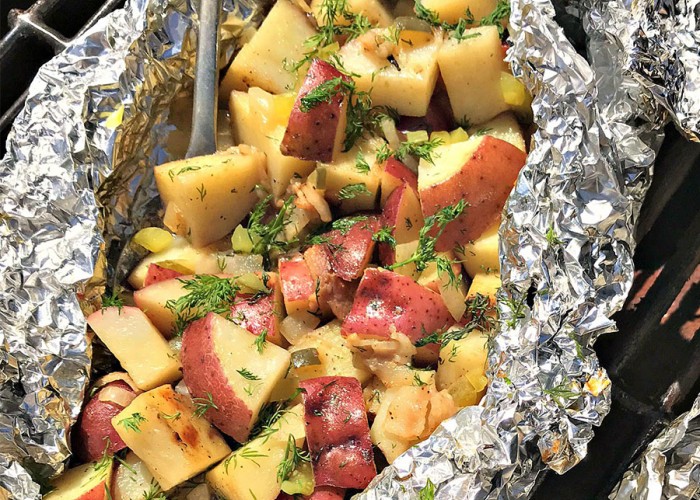 Dilled, Grilled Potato Salad