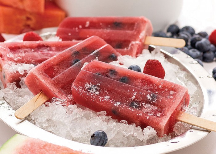 Watermelon Berry Frozen Pops
