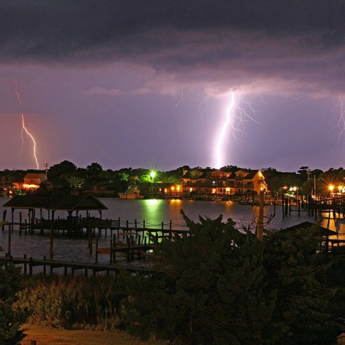 I took a 30-second exposure of a summer electrical storm, capturing the intensity of the lightning that lit up Ocracoke Harbor. Though the storm lasted most of an hour, the power never even dipped! —Rick Heeren, Chapel Hill, A member of Piedmont Electric 