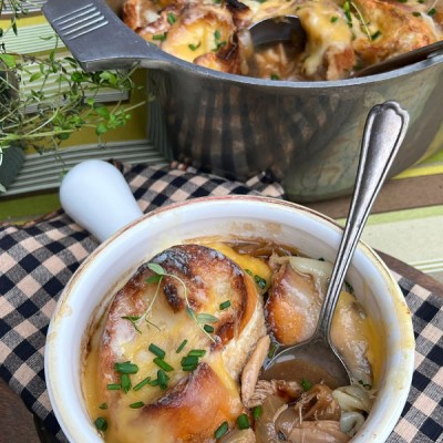 Rotisserie Chicken French Onion Soup
