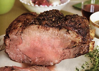 Standing Rib Roast With Two Sauces