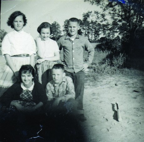 My cousins, in front, Ann McIntosh and James Story. In the back, I am on the left with Linda Campbell  and Kenny Hough.