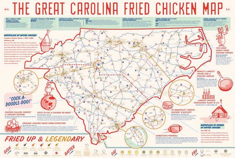 The Great Carolina Fried Chicken Map