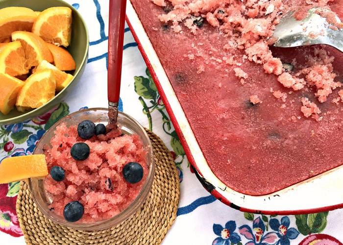 Watermelon & Blueberry Sunshine Granita