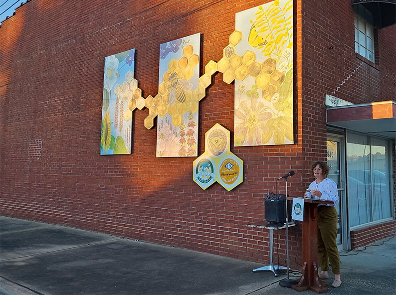 Columbus County Mural Celebrates Bees, Butterflies