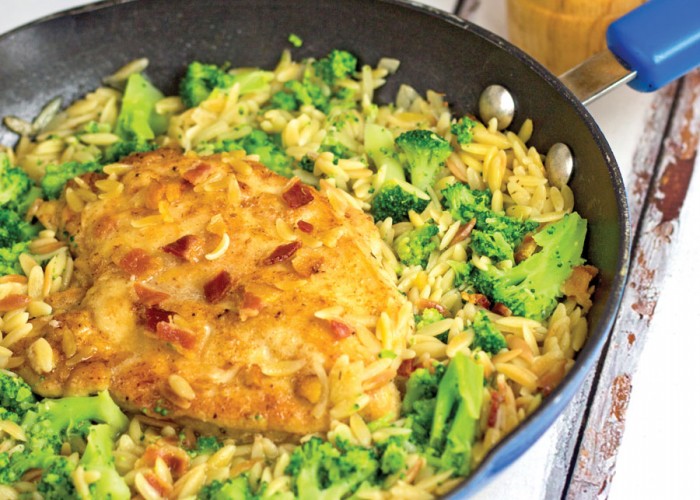 One-Pan Chicken & Orzo Skillet Dinner