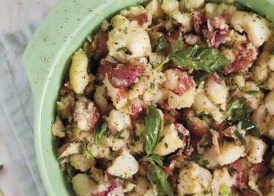 Crushed Red Potatoes with Basil
