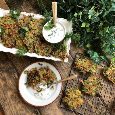 Peas and Carrot Fritters 