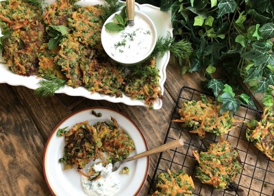 Peas and Carrot Fritters 