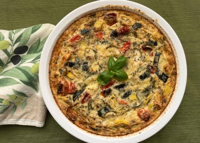 Roasted Vegetable and Herb Crustless Quiche