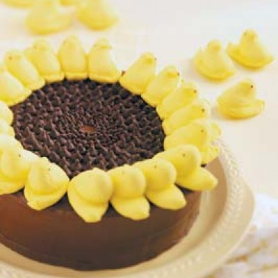 Peeps Sunflower Cake