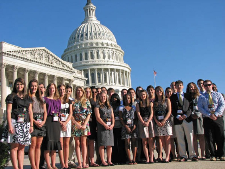 Students represent their cooperatives on the annual tour of Washington, D.C.