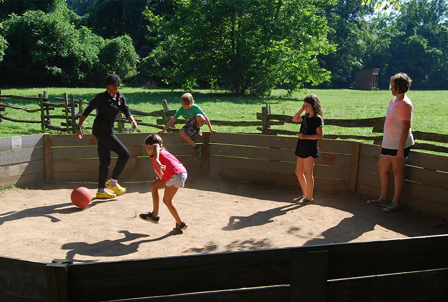 4 H kickball corral