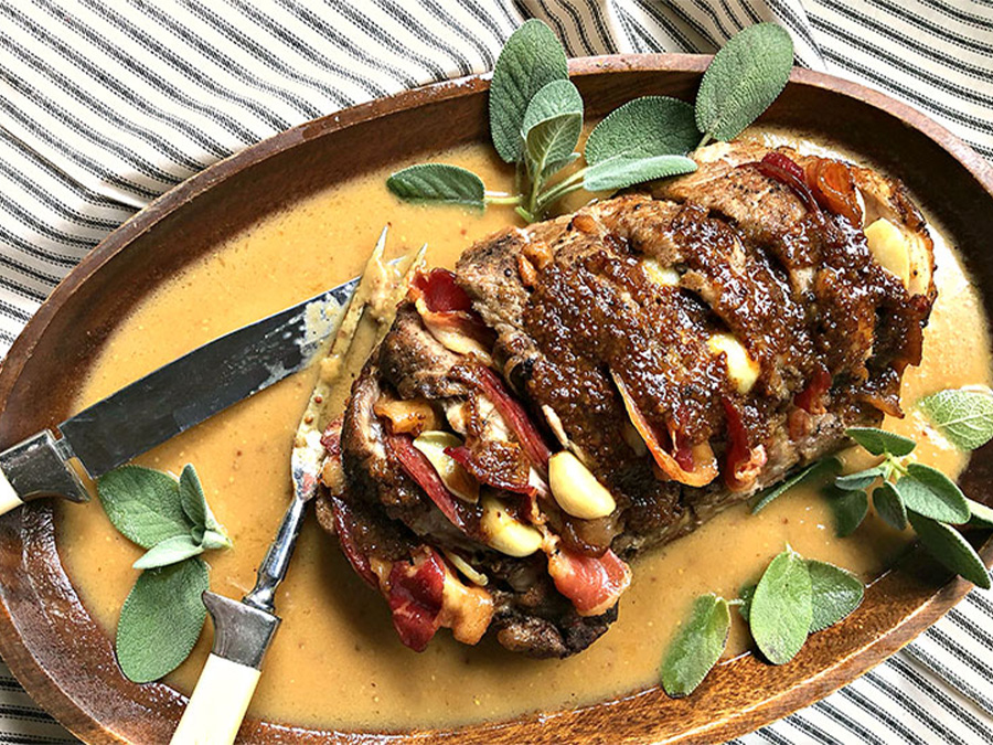 Game Day Chili Bacon Stuffed Porloin