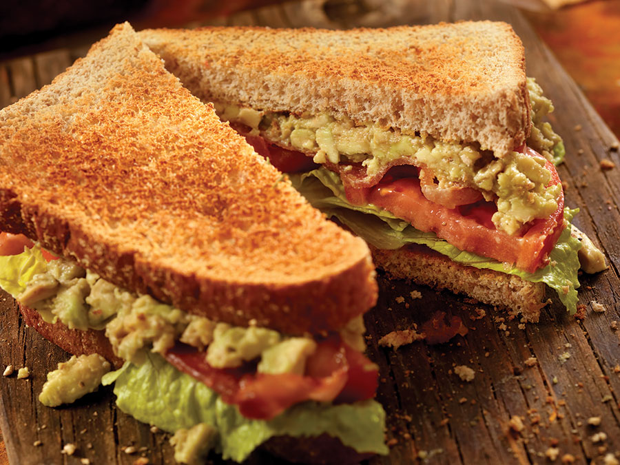 Bacon avocado sandwich