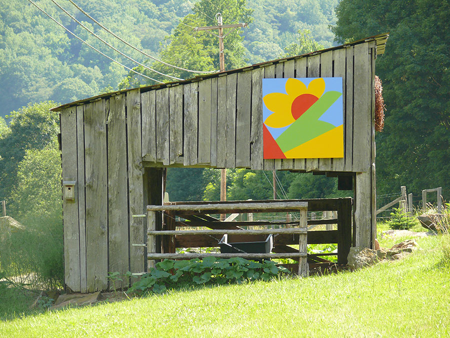 Barn Quilt NC sunflower