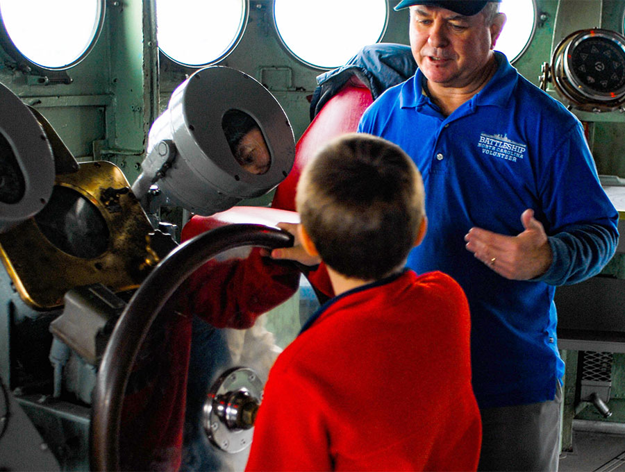 Battleship NC Bridge Volunteer