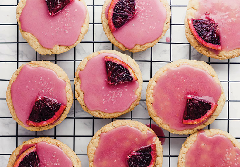 Blood Orange Glazed Cookies
