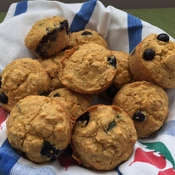Blueberry-Banana Corn Muffin