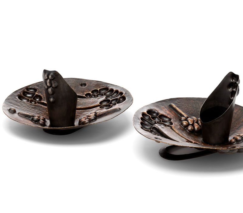 Bowl Vase Stainless Steel and Bronze
