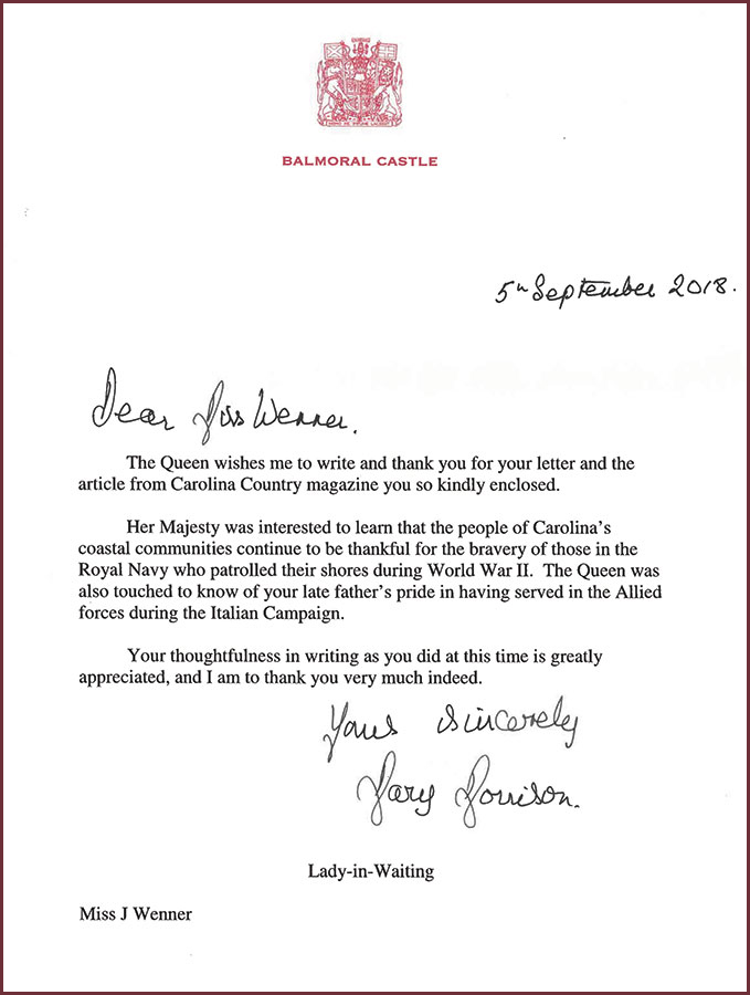Letter from the Queen
