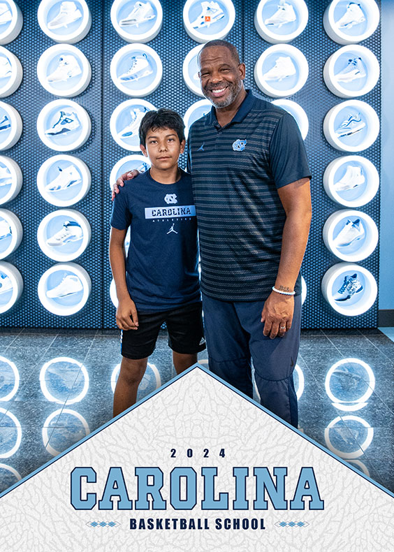 Joseph Conteras and Coach Hubert Davis