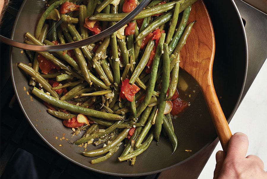 Green Beans tomatoes garlic