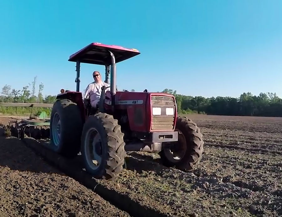 Kyle Cashwell on Tractor