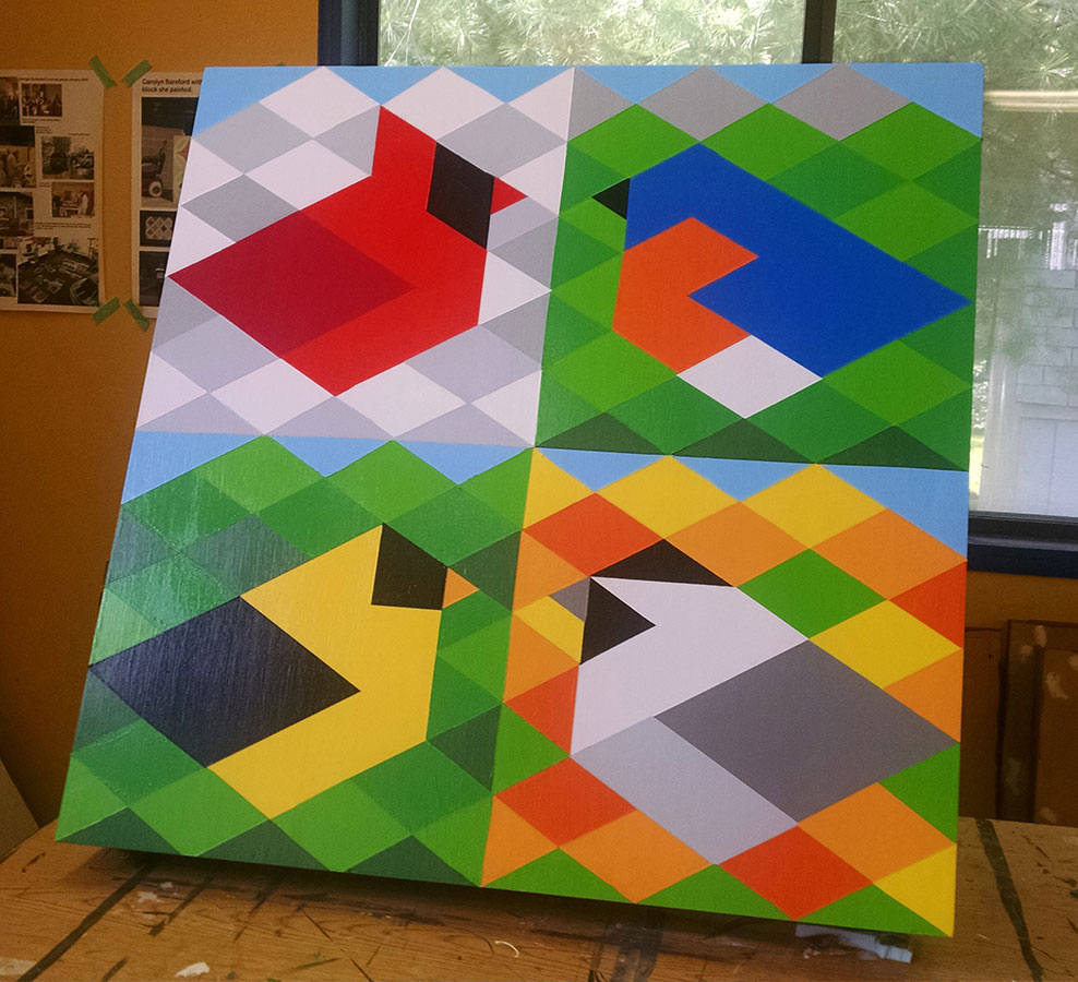 NC birds barn quilt