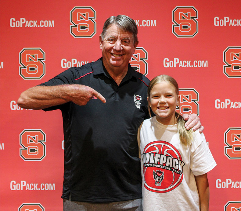 Coach Moore with Emery Williams