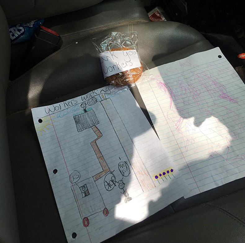 Pictures and cookies for our crews