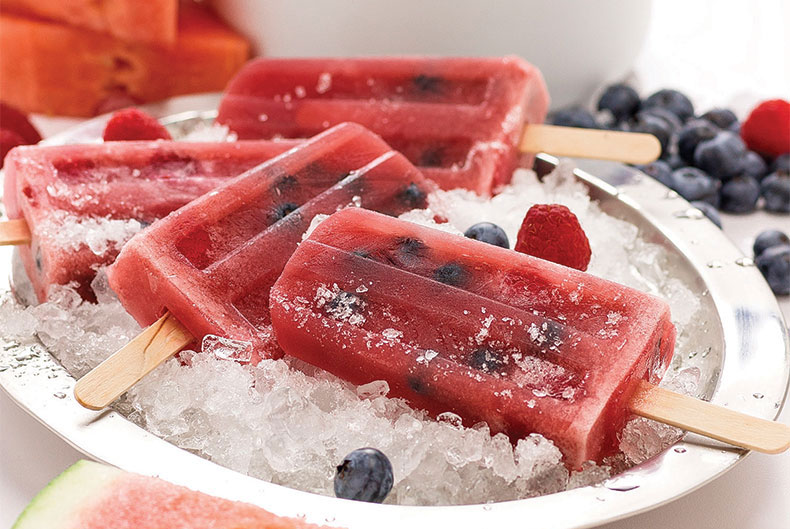 Watermelon Berry Frozen Pops
