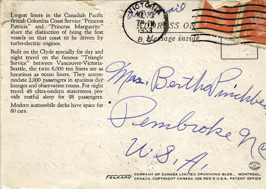Postcard BACK