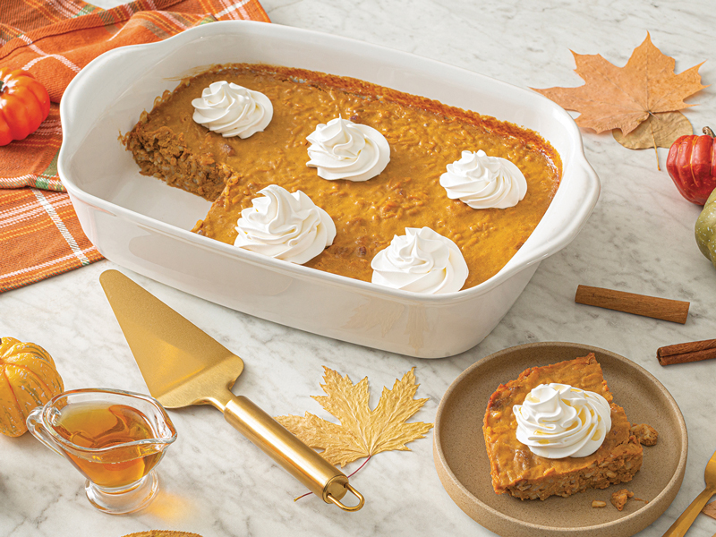 Pumpkin Pecan Rice Pudding Bars