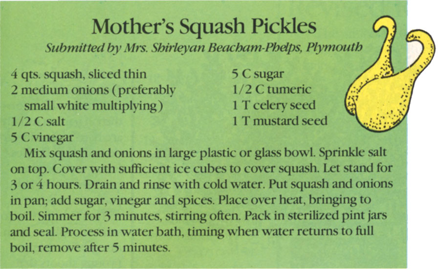 Recipe August 1989