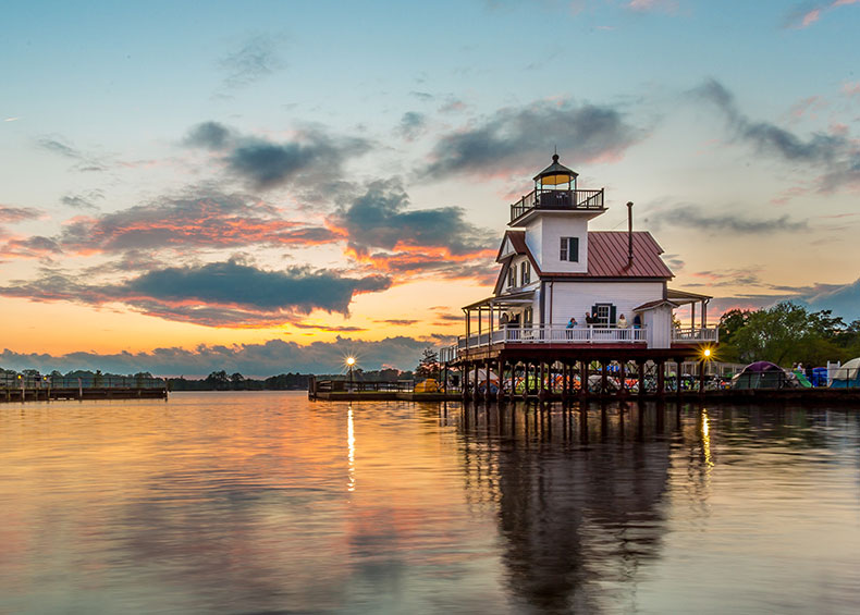 Roanoke River Lighthouse at Sunset 3