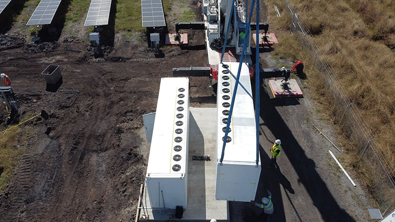 Tesla battery pack installation